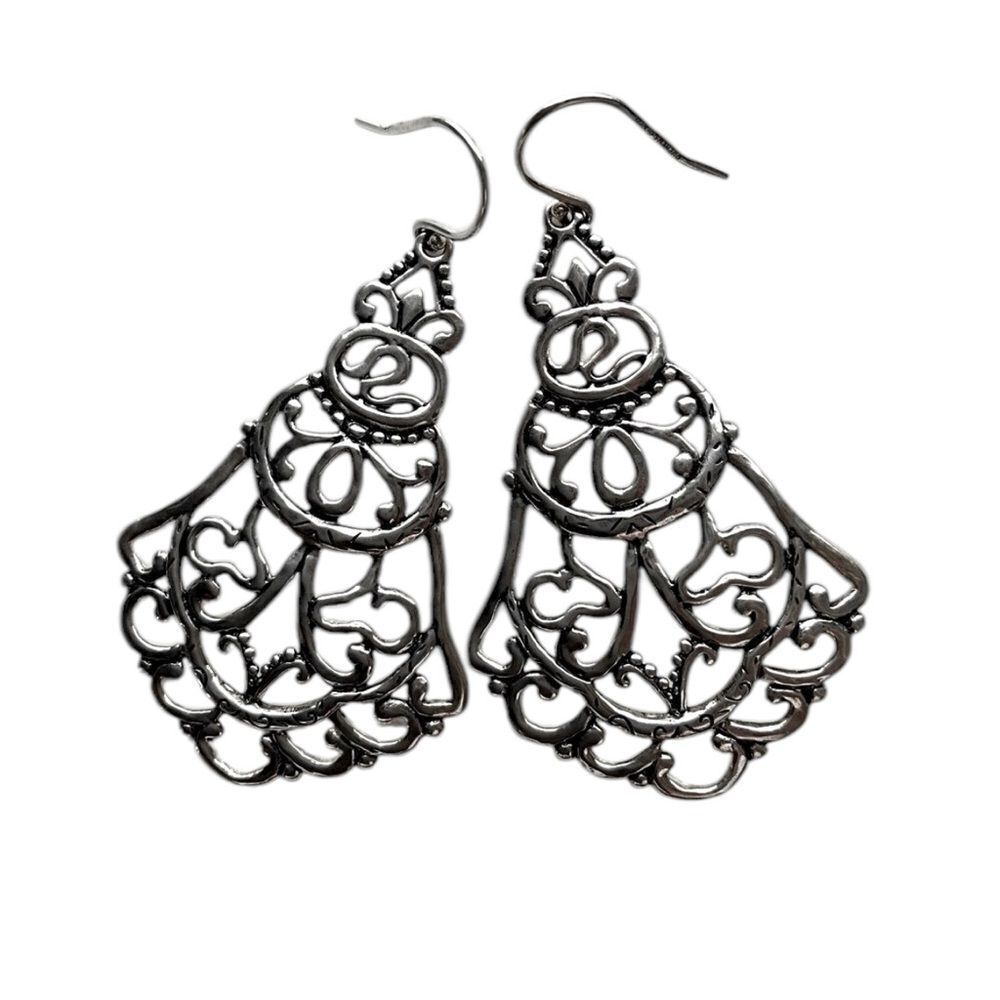 Silpada W2949 Flamenco Flair Ornate Chandelier Sterling Silver Earrings
